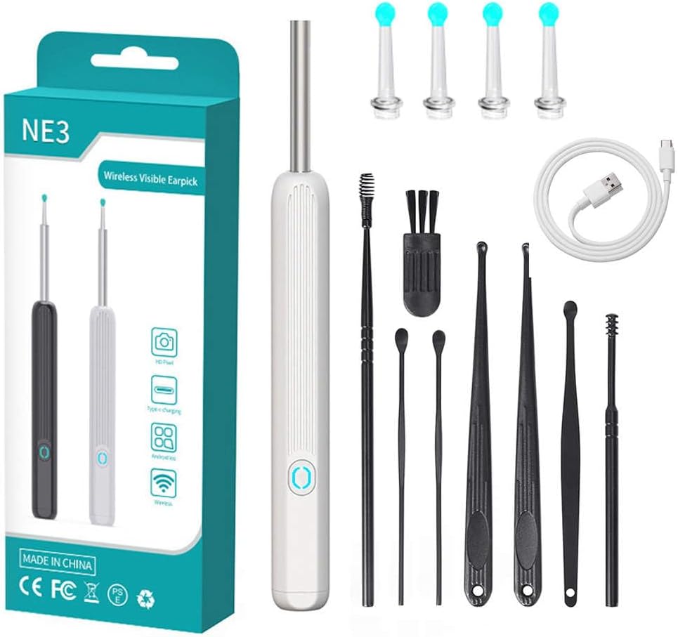Black Friday Deal: Buy 1 Get 1 Free – Ear Wax Removal Camera Kit (2-Pack) with 8-in-1 Tools, HD Camera & Light – Safe for Adults & Kids (iOS & Android)