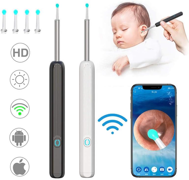Black Friday Deal: Buy 1 Get 1 Free – Ear Wax Removal Camera Kit (2-Pack) with 8-in-1 Tools, HD Camera & Light – Safe for Adults & Kids (iOS & Android)