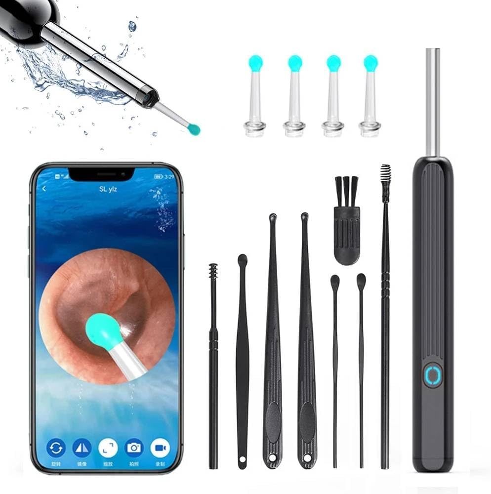 Black Friday Deal: Buy 1 Get 1 Free – Ear Wax Removal Camera Kit (2-Pack) with 8-in-1 Tools, HD Camera & Light – Safe for Adults & Kids (iOS & Android)