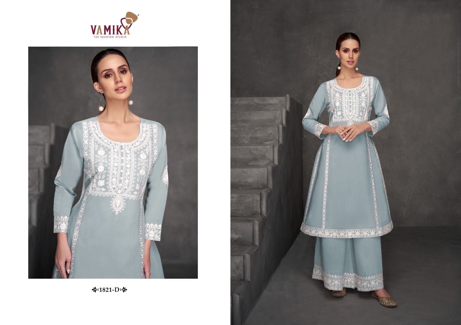 Embroidered Co-ord set, Designer Kurti with Pant – Readymade Indian Pakistani Ethnic Wear | Heavy Viscose Silk | Perfect for Summer and gift