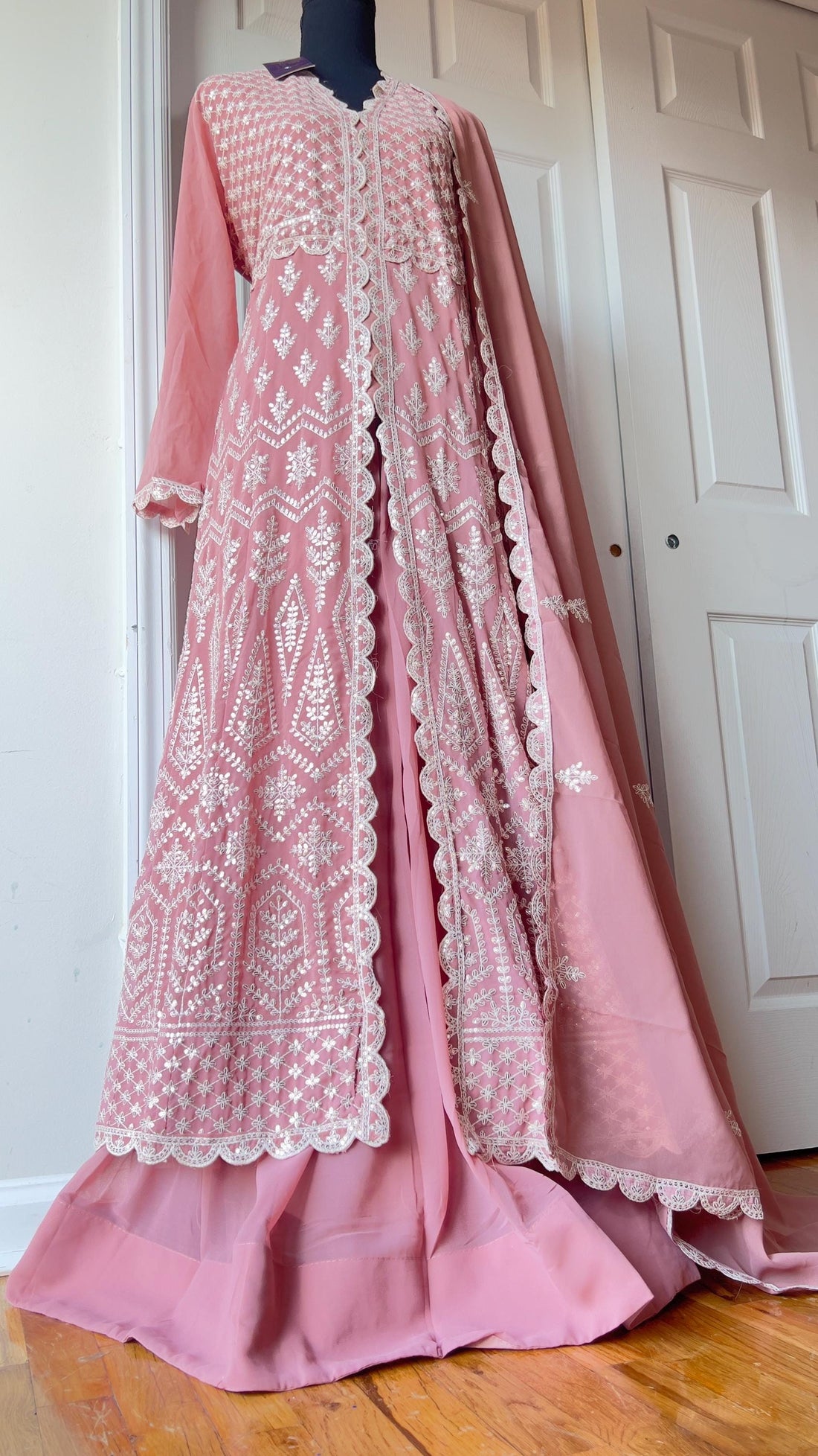 Rose Gold Gown, Gorgeous party dress, Deshi party dress, gown dress, wedding gown, Eid dress, Free Gift wrap and card