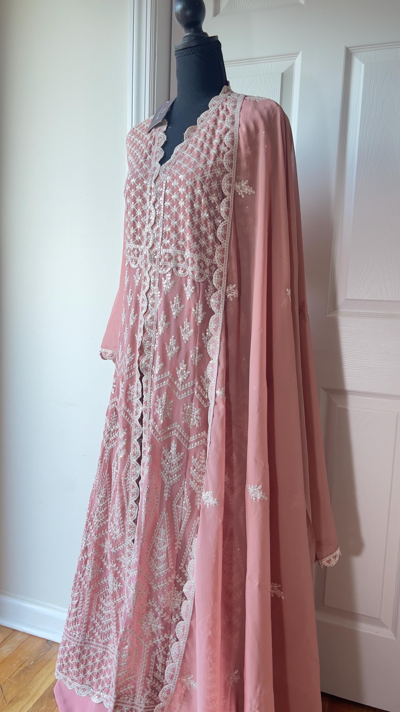 Rose Gold Gown, Gorgeous party dress, Deshi party dress, gown dress, wedding gown, Eid dress, Free Gift wrap and card