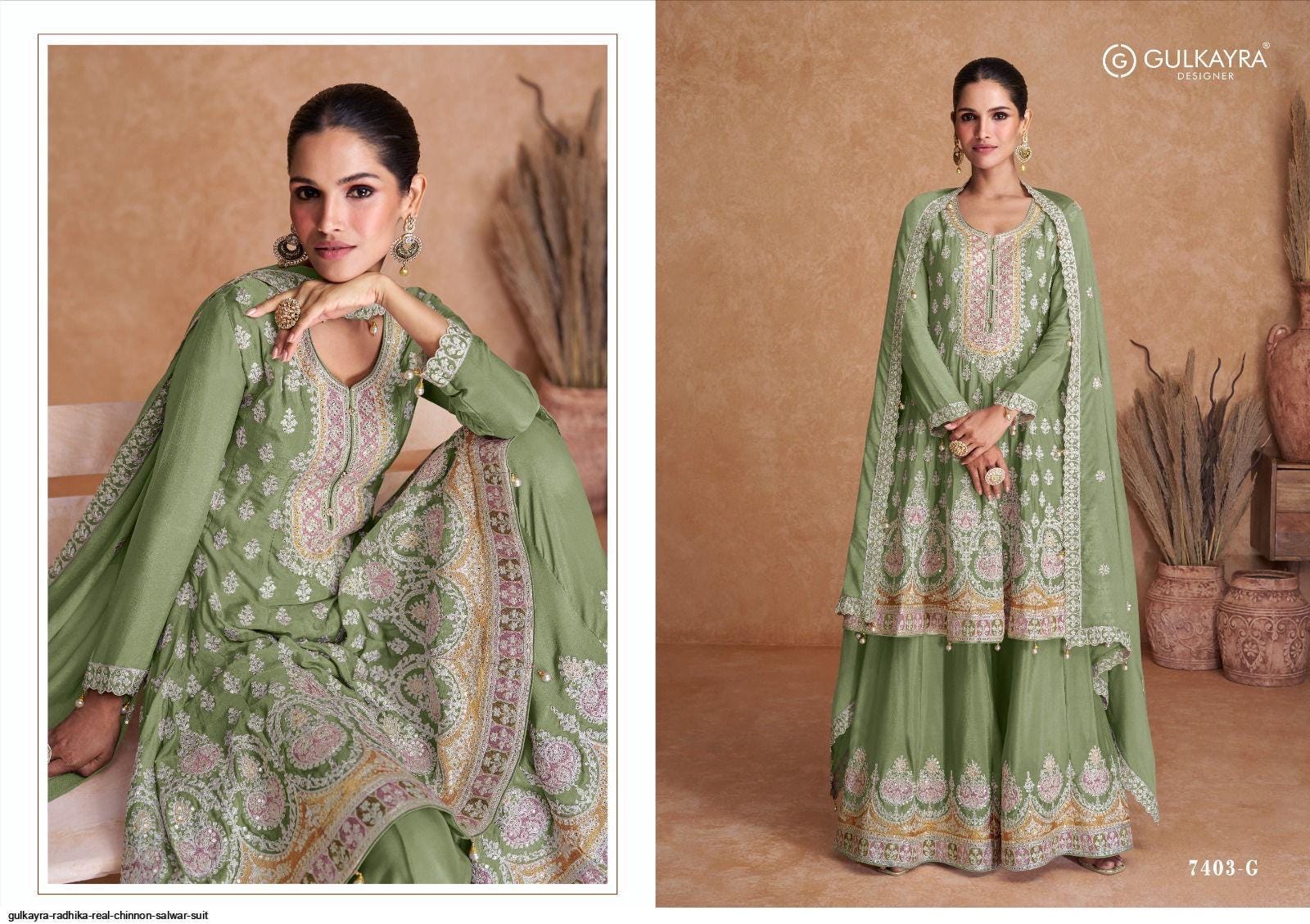 Sharara suit with Embroidered Palazzo Pant And Dupatta - Wedding Eid Party Outfit- Designer Gift Salwar Suit- Indian Dress - Pakistani Dress